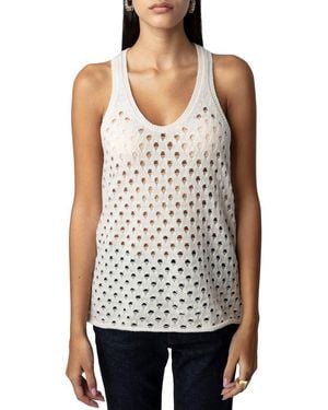 Zadig & Voltaire Abbie Rc Destroy Cashmere & Wool-blend Shirt - White