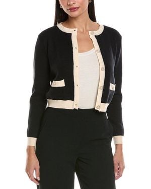 ANNA KAY Audrey Pearls Cashmere-Blend Cardigan - Black