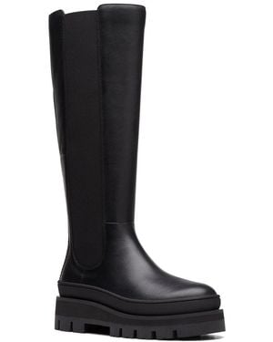 Clarks Orianna2 Hi Leather Boot - Black