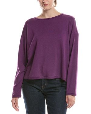 Eileen Fisher Cropped Boxy Top - Purple