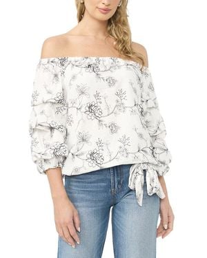Vince Camuto Off The Shoulder Bubble Sleeve Blouse - White