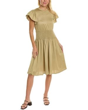 Rebecca Taylor Flutter Sleeve Dress - Yellow