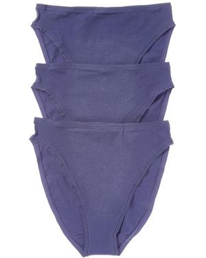 Natori 3Pk Bliss Bare High Cut Brief - Purple