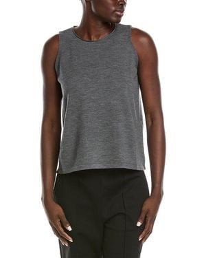 Eileen Fisher Crewneck Wool Shell - Gray