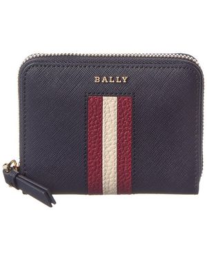 Bally Saira Leather Coin Purse - Purple