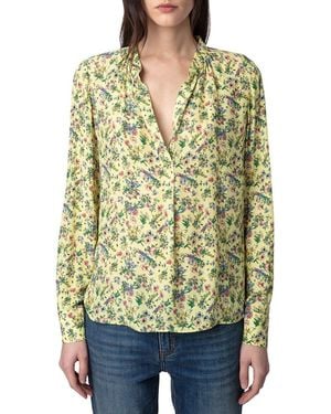Zadig & Voltaire Tink Soft Small Garden Shirt - Green