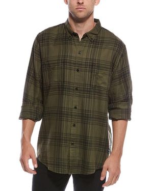 Scotch & Soda Textured Plaid Shirt - Green
