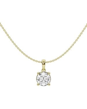 Lab Grown Diamonds 14K 1.50 Ct. Tw. Lab-Grown Diamond Solitaire Pendant Necklace - Metallic