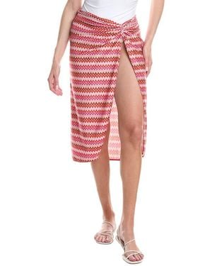 Ramy Brook Chevron Xana Skirt - Red