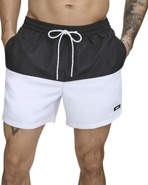 DKNY Modern Euro Swim Trunk - White
