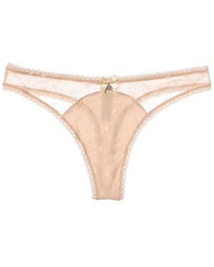 Journelle Victoire Flocked Thong - Natural