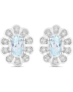 Diana M. Jewels Fine Jewellery 14K 1.20 Ct. Tw. Aquamarine Studs - White