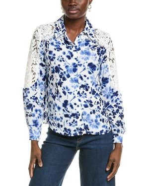 Nicole Miller Woven Shirt - Blue