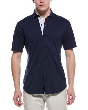 Tailorbyrd Slub Pique Shirt - Blue