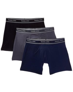Tommy John Set Of 3 Essential Luxe Bamboo Trunk - Blue