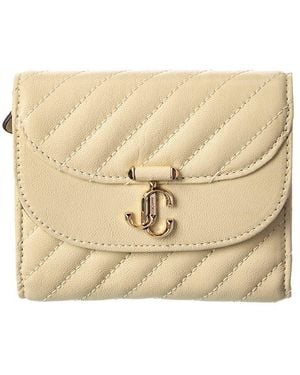 Jimmy Choo Acn Curve Marinda Leather Card Case - Natural