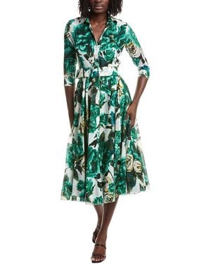 Samantha Sung Aster Midi Dress - Green