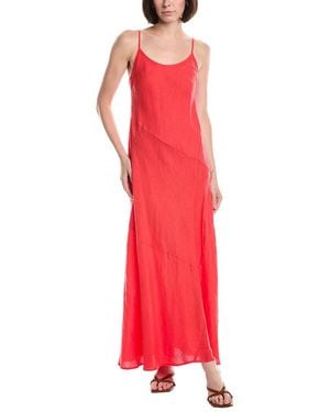Michael Stars Cecily Patchwork Linen Midi Dress - Red