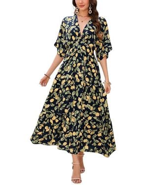 Orniya Linen Maxi Dress - Green