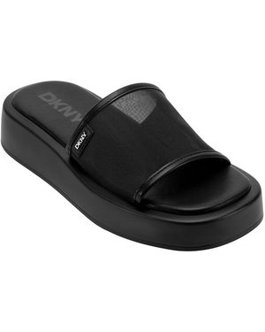 DKNY Orion Mesh Platform Slide - Black