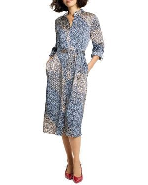 NIC+ZOE Petite Monogram Mix Blair Dress - Blue