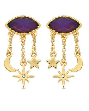 Eye Candy LA Moonstone Drop Earring - Blue