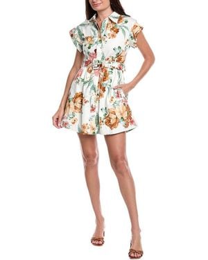 Fate Printed Shirtdress - White