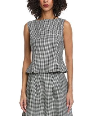 Seraphin Linen-Blend Blouson Vest - Grey