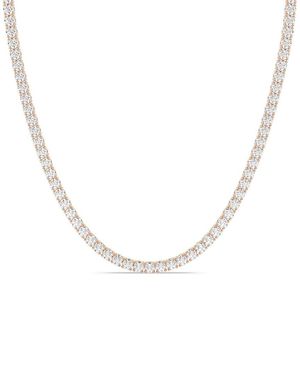 Lab Grown Diamonds 14K Rose 0.00 Ct. Tw. Lab-Grown Diamond Necklace - Metallic