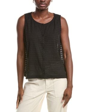 Eileen Fisher Round Neck Vest - Black