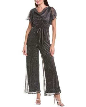 Maison Tara Foil Mesh Jumpsuit - Metallic