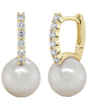Sabrina Designs 14k 0.32 Ct. Tw. Diamond Pearl Earrings - White