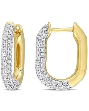 Rina Limor 14K 1.18 Ct. Tw. Diamond Clip-On Hoops - Metallic