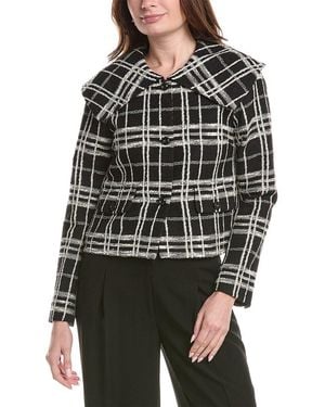 Rebecca Taylor Camila Plaid Wool-Blend Jacket - Black