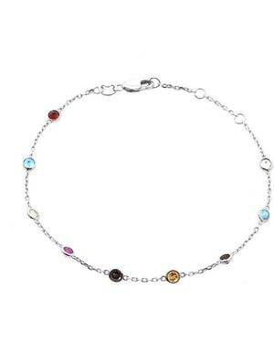 Gemstones 1.30 Ct. Tw. Multi Gem Bracelet - White