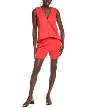 Cabi Hibiscus Romper - Red