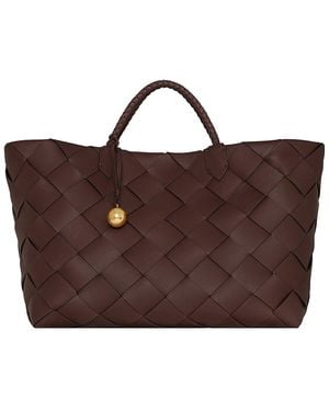 Rebecca Minkoff Frankie Woven Leather Tote - Brown