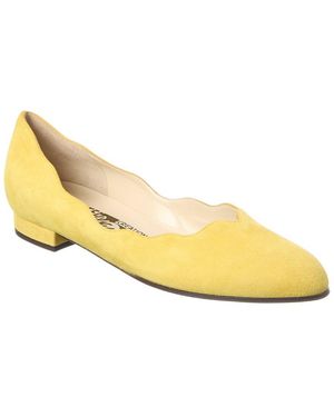 Ferragamo Turchina Leather Ballet Flat - Yellow