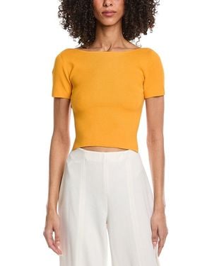 LAPOINTE Boatneck Tie Back Top - Orange