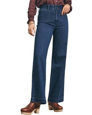 Faherty Denim Wide Leg Pant - Blue