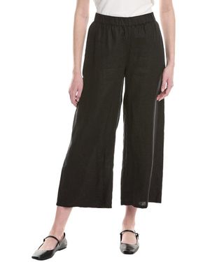Eileen Fisher Wide Leg Linen Pant - Black