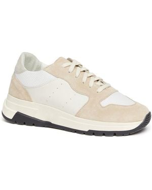 PAIGE Mila Suede & Leather Sneaker - White