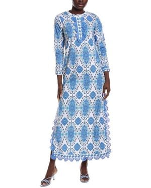 Sail To Sable Long Sleeve Caftan - Blue