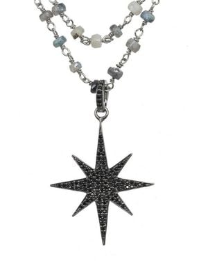 Rachel Reinhardt Jewelry Gemstone Pendant Necklace - White