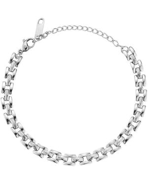 Glaze Jewelry Plated Stainless Steel Bracelet - Metallic