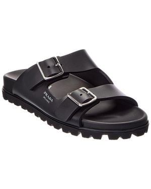 Prada Leather Sandal - Black