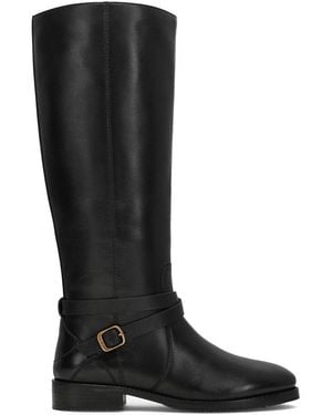 Frye Melissa Belted Leather Boot - Black