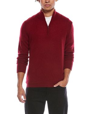 Phenix Cashmere 1/4-Zip Mock Jumper - Red