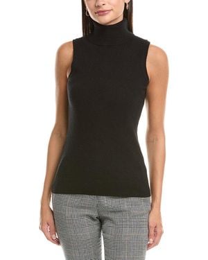 InCashmere Turtleneck Cashmere Tank Jumper - Black