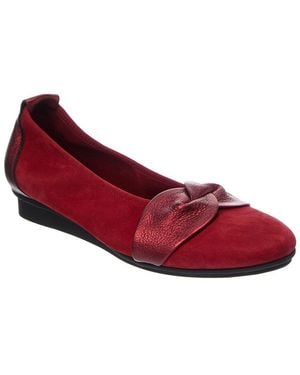 Arche Ninika Nubuck & Shade Opera Flat - Red